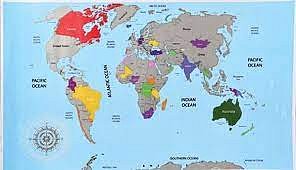 Stírací mapa světa - basic  